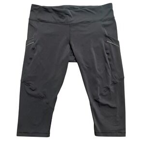 Lululemon Black Run Mod Moves Crop Leggings Size 12‎ Athletic Running Yoga Pants